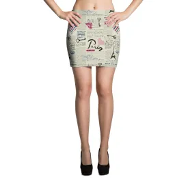 BirdGirls Print Ad Mini Skirt