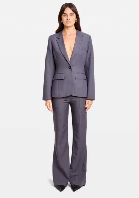 CINCHED WAIST BLAZER COAL