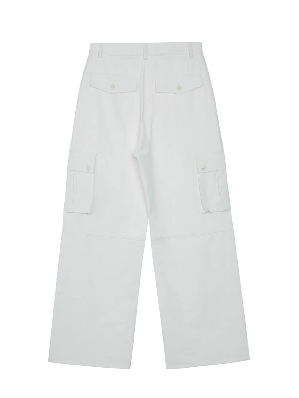 Cotton Cargo Pants (White)