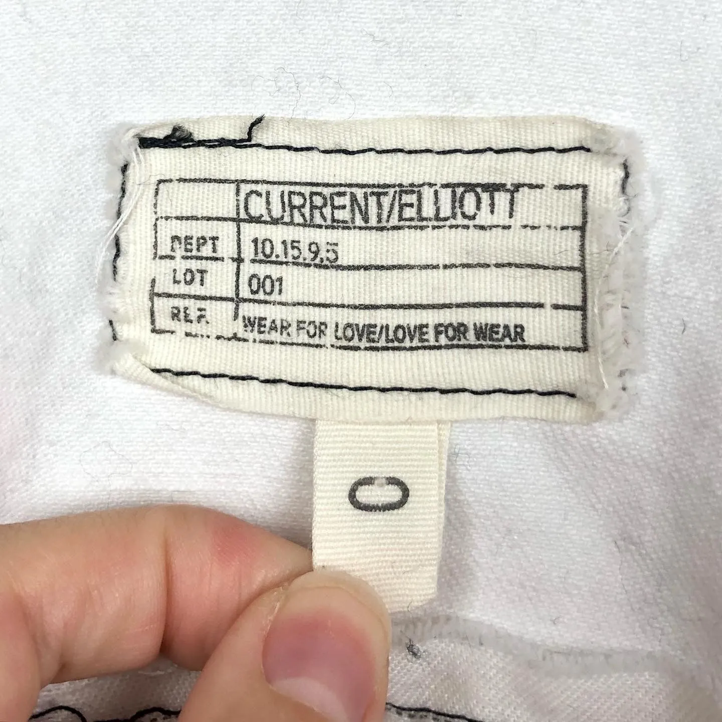 Current Elliott Cropped White Denim Jacket
