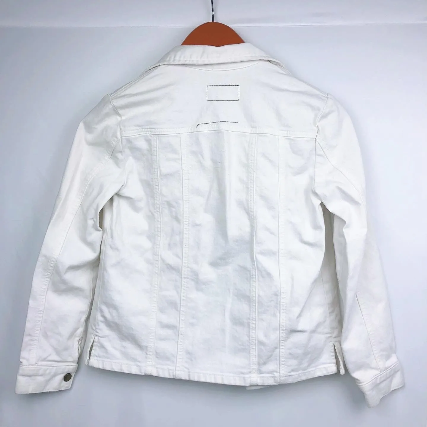 Current Elliott Cropped White Denim Jacket