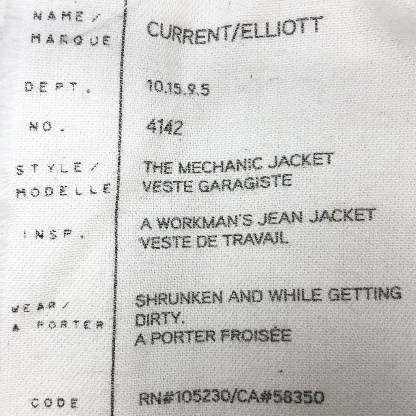 Current Elliott Cropped White Denim Jacket