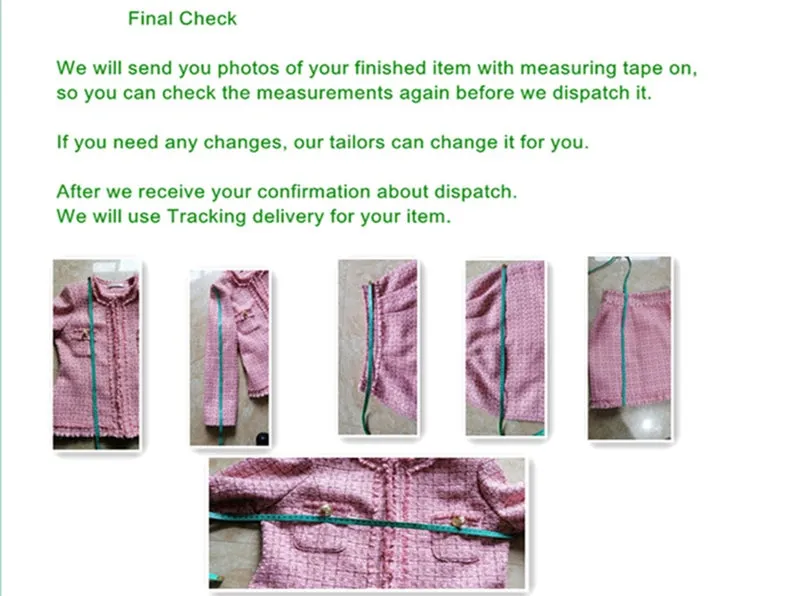 Custom made Baby Pink Tweed Jacket Coat Blazer