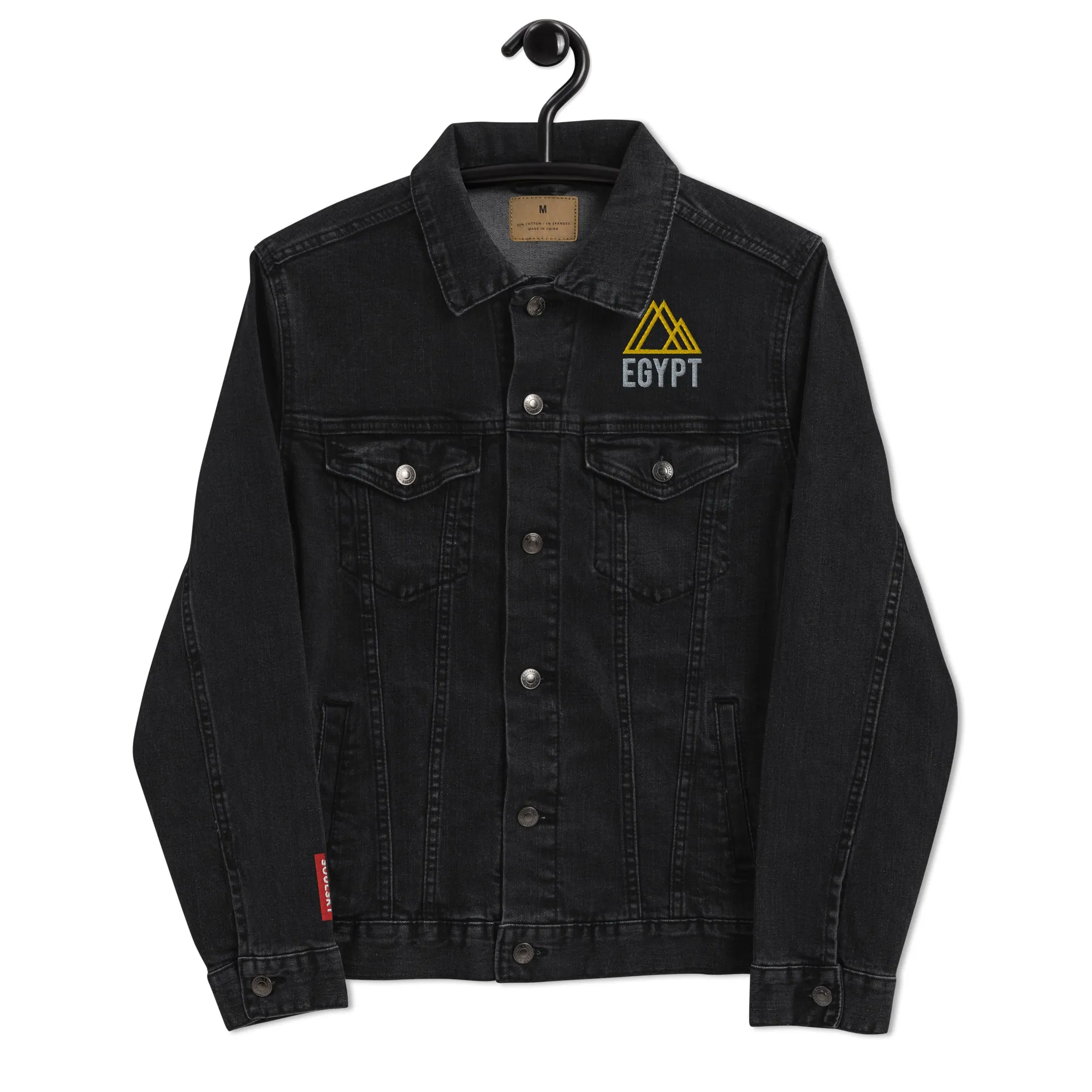 EGYPT Unisex Denim Jacket (Black)