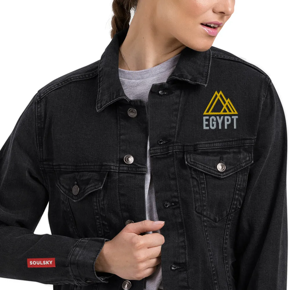 EGYPT Unisex Denim Jacket (Black)