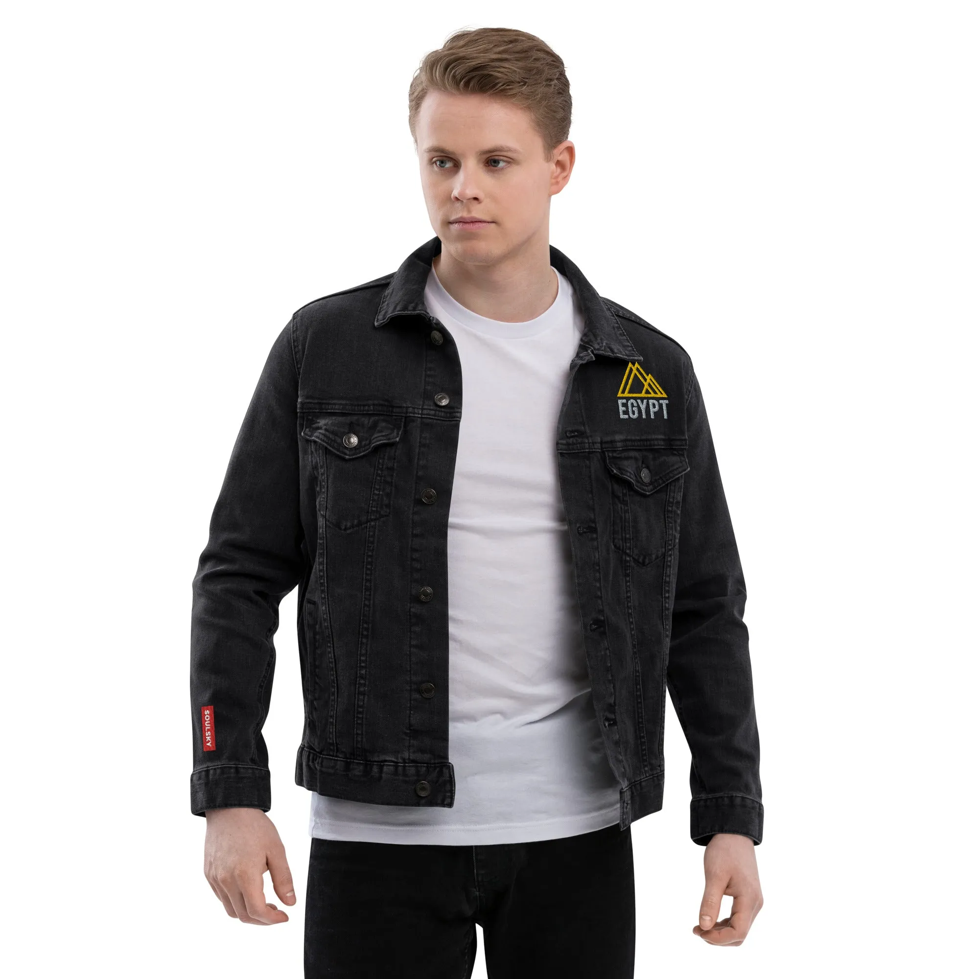 EGYPT Unisex Denim Jacket (Black)