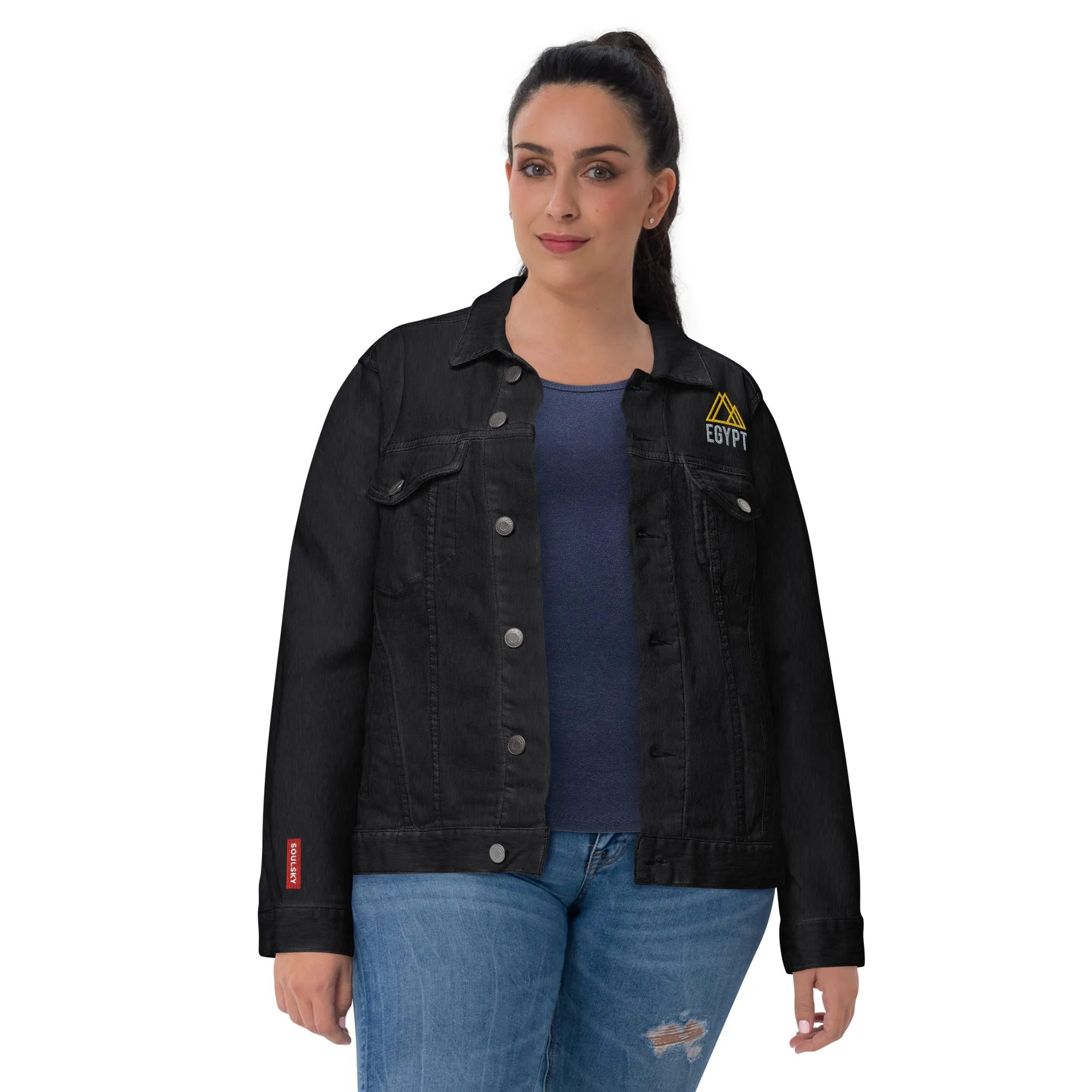 EGYPT Unisex Denim Jacket (Black)