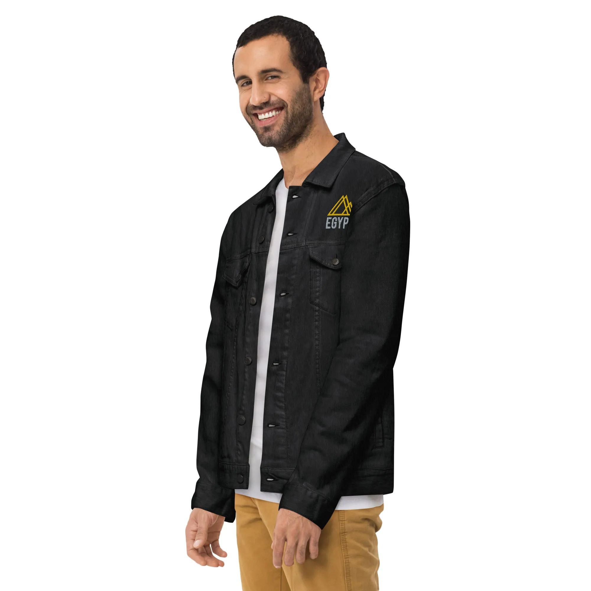 EGYPT Unisex Denim Jacket (Black)