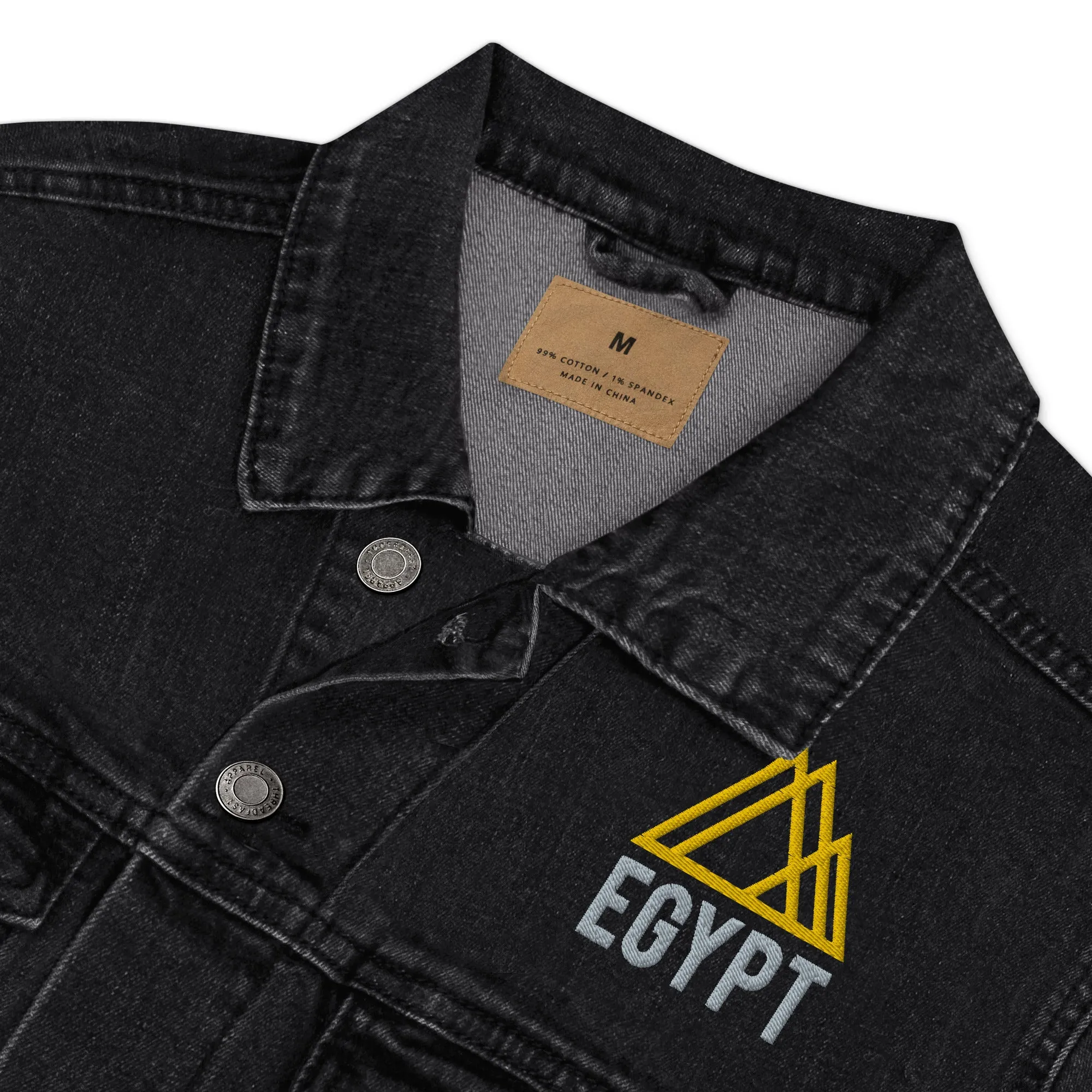 EGYPT Unisex Denim Jacket (Black)