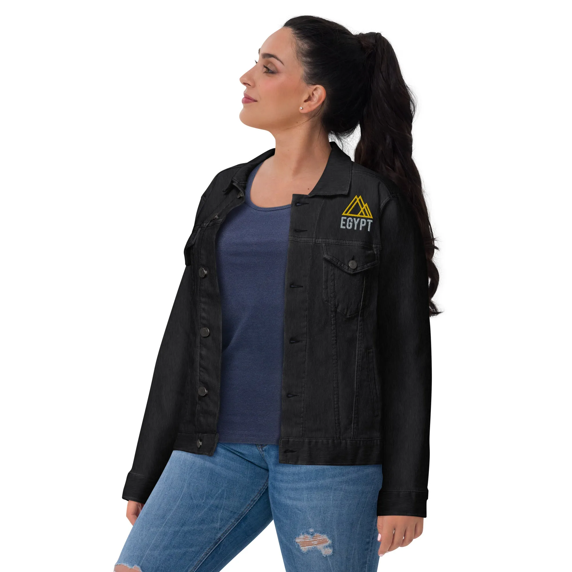 EGYPT Unisex Denim Jacket (Black)