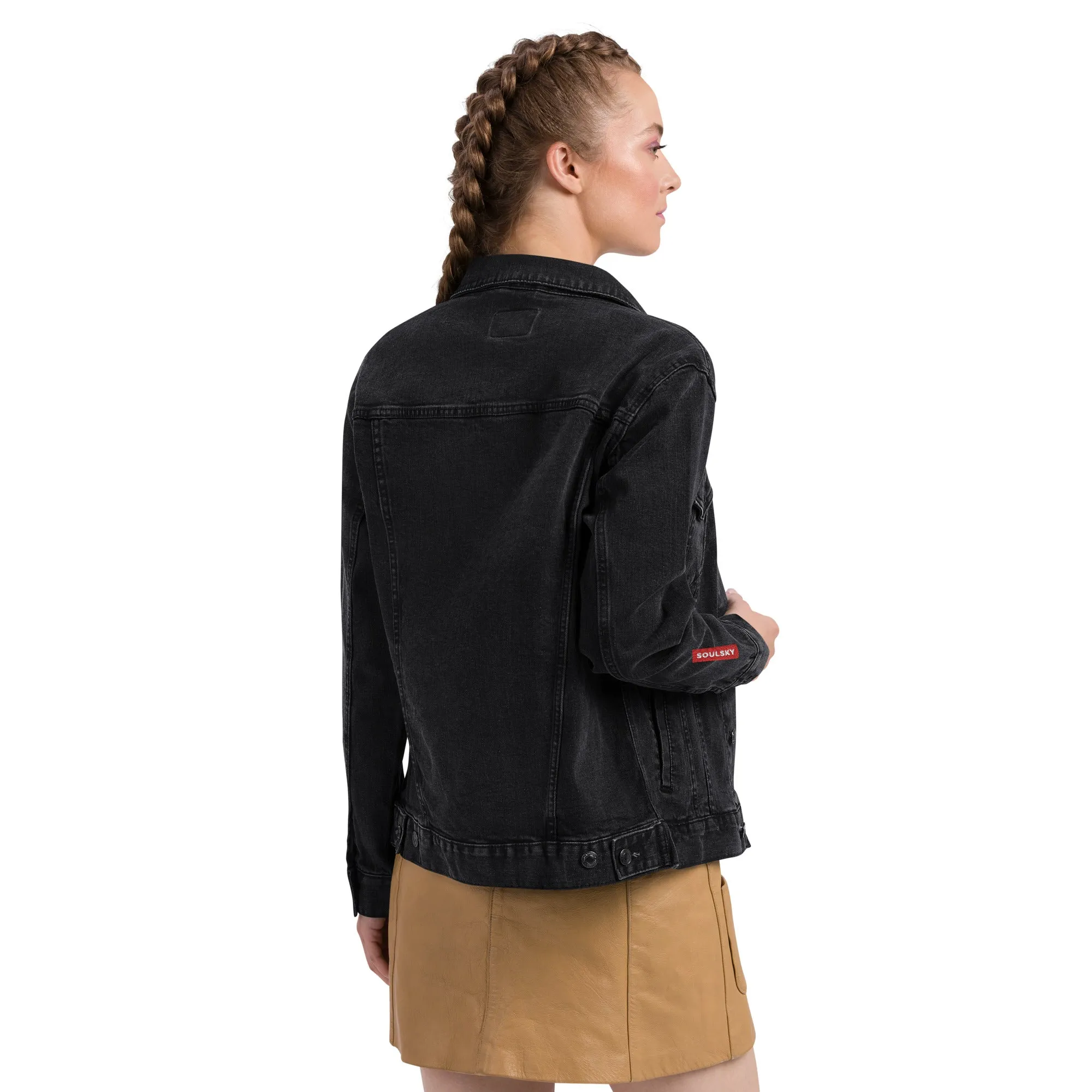 EGYPT Unisex Denim Jacket (Black)