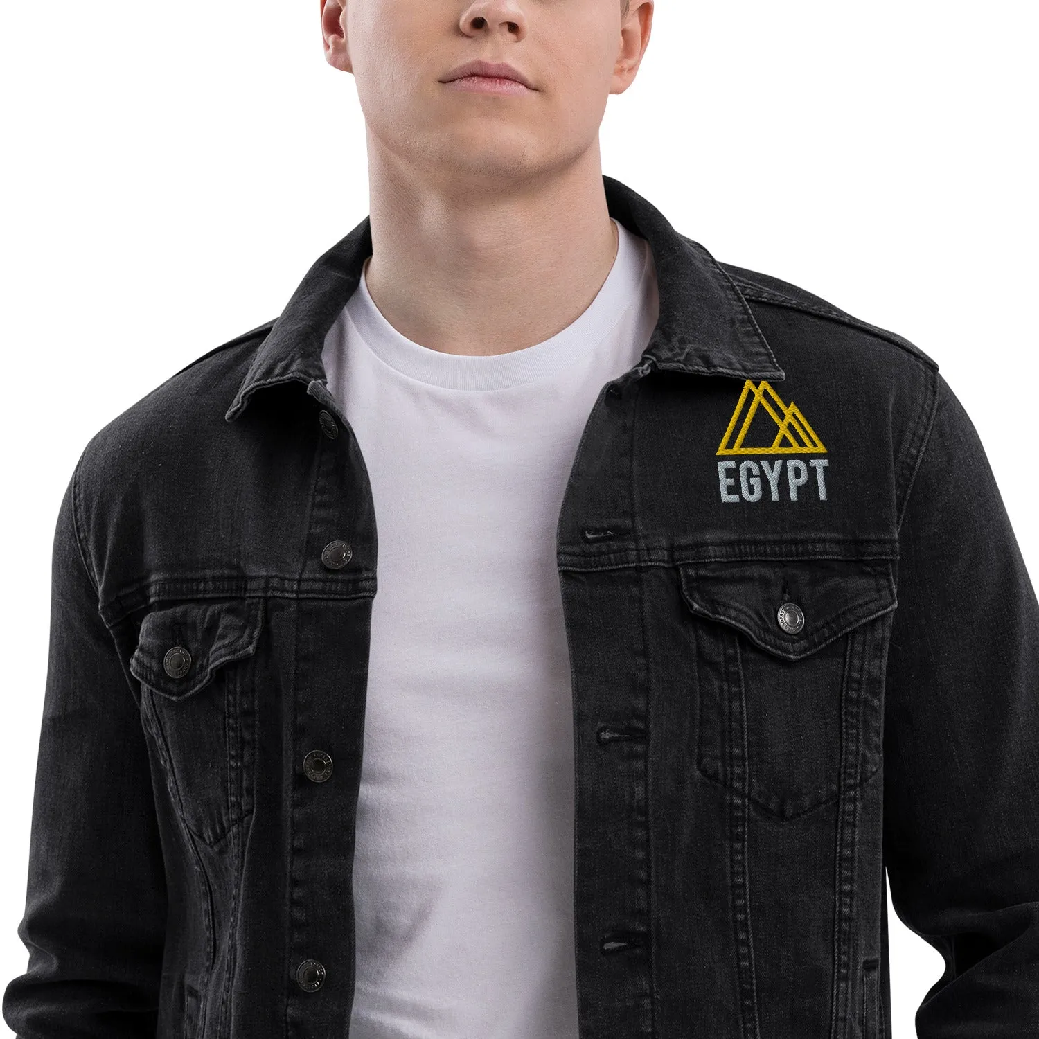 EGYPT Unisex Denim Jacket (Black)