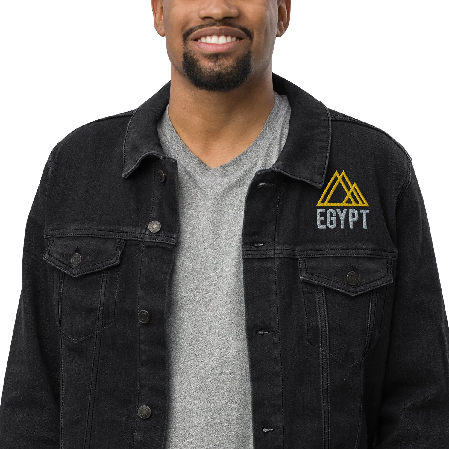 EGYPT Unisex Denim Jacket (Black)