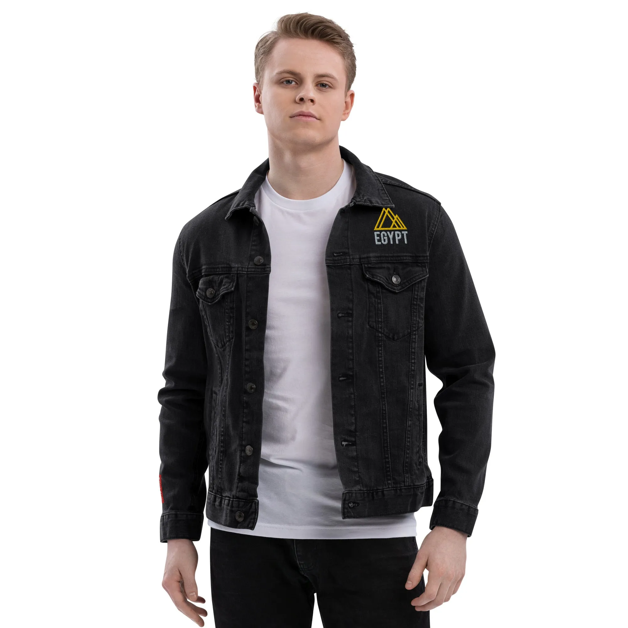 EGYPT Unisex Denim Jacket (Black)