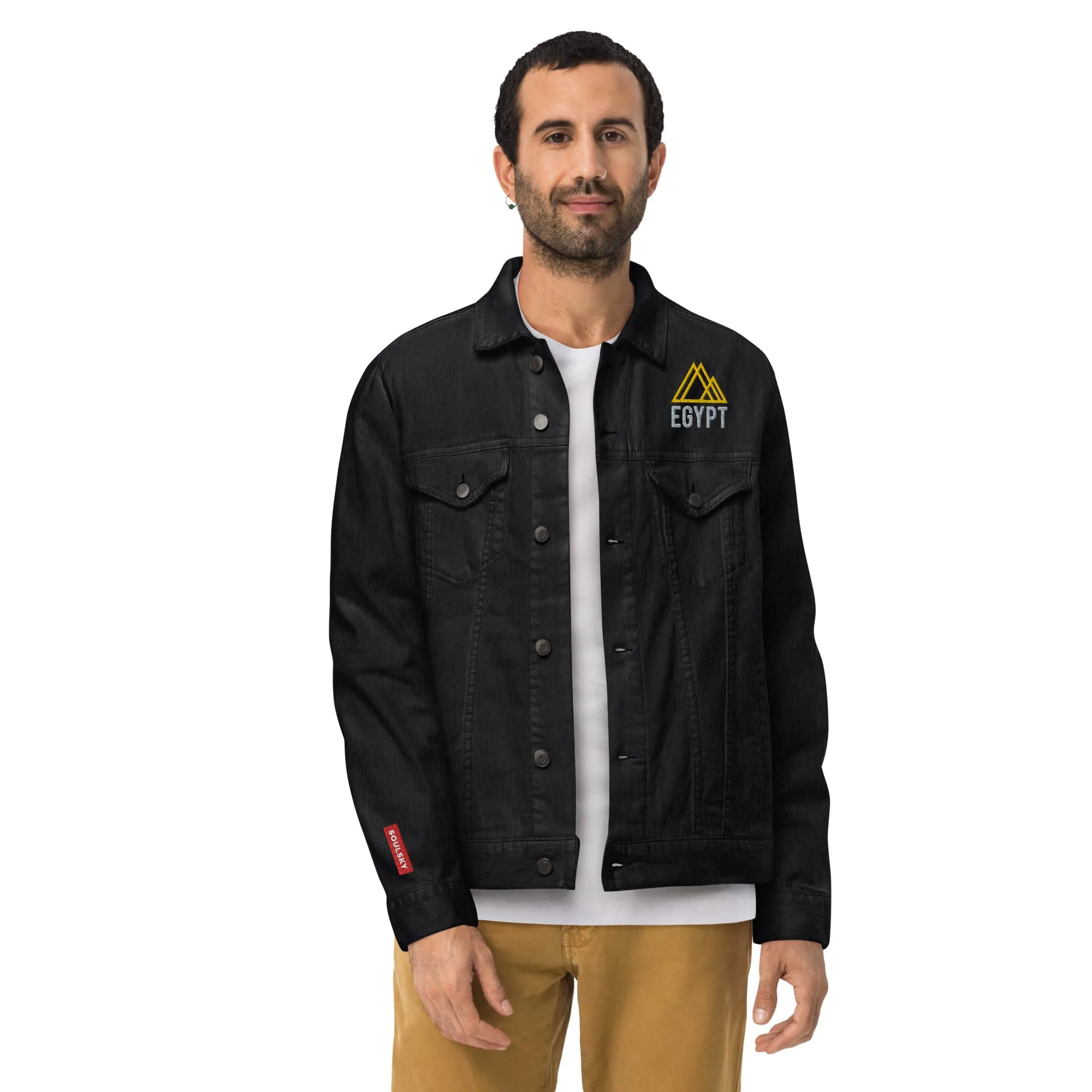 EGYPT Unisex Denim Jacket (Black)
