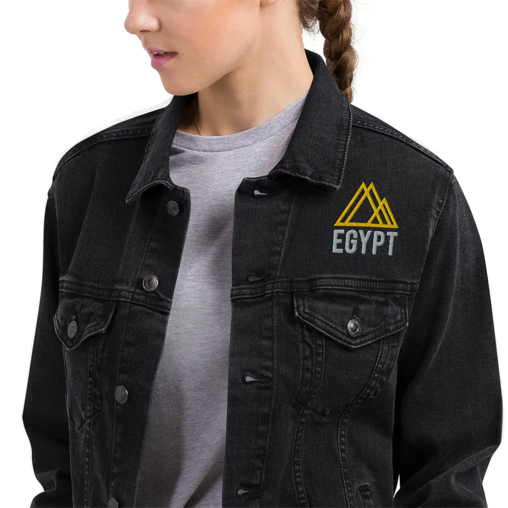 EGYPT Unisex Denim Jacket (Black)