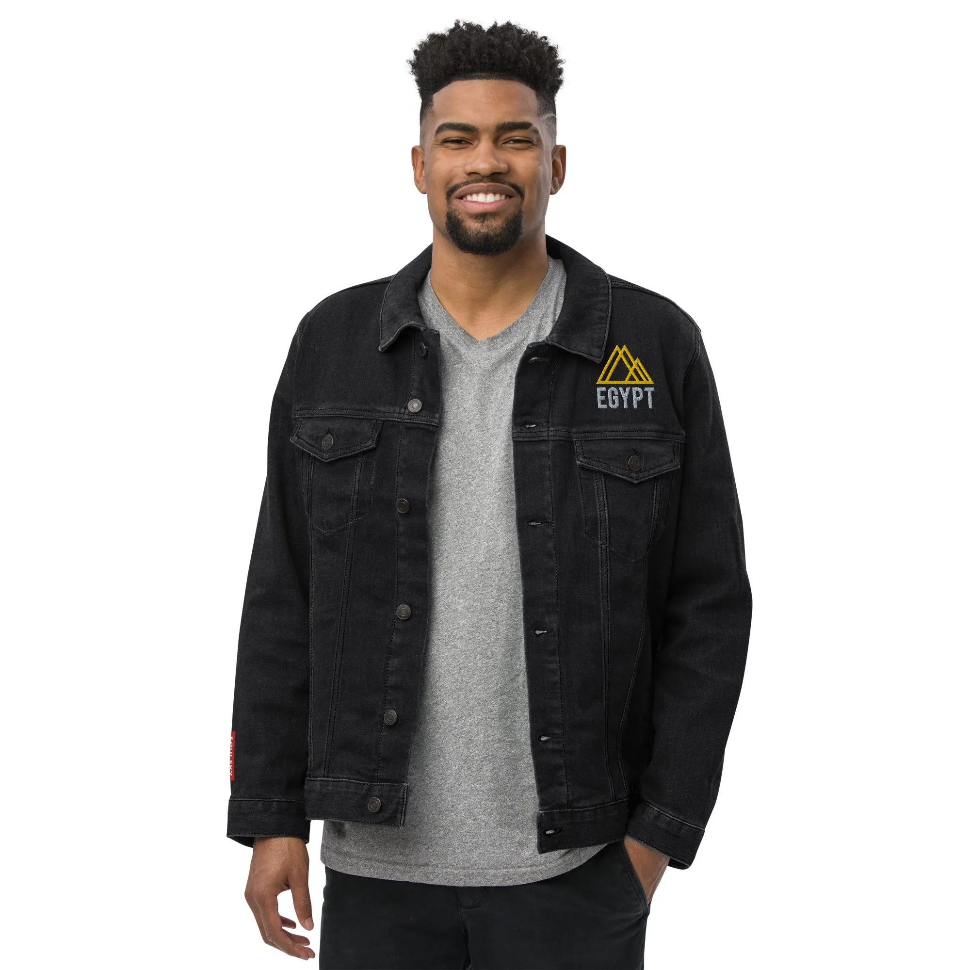 EGYPT Unisex Denim Jacket (Black)