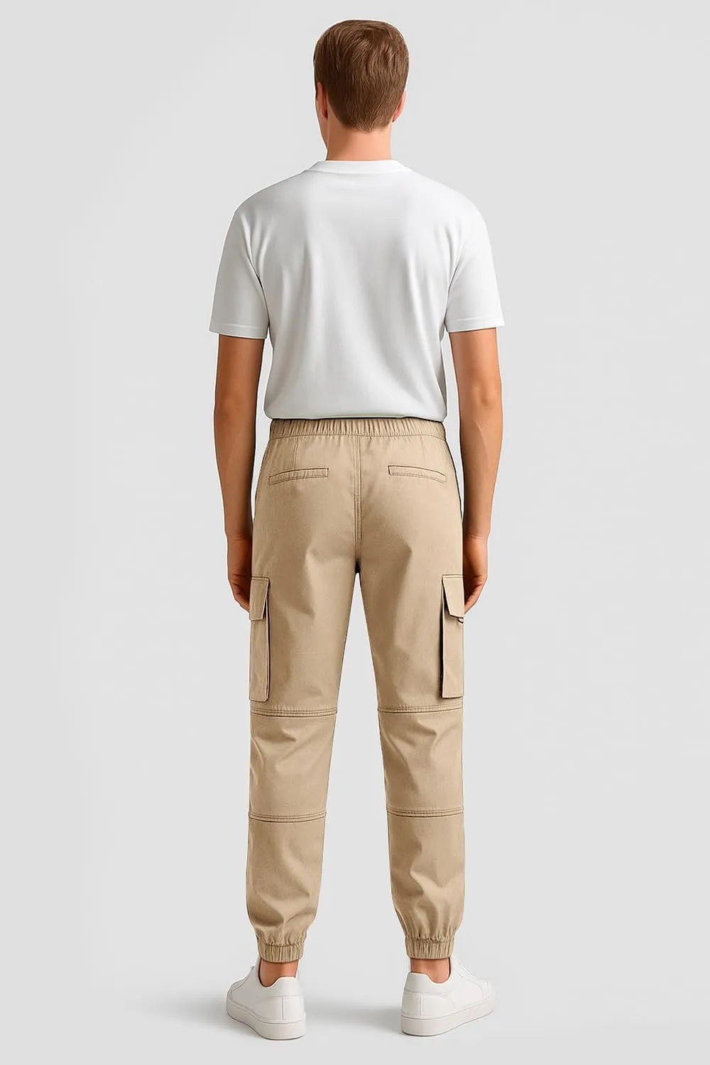 GINGTTO Mens Cargo Jogger Pants Slim Fit Stretch Zipper Pockets Thick Cotton Pants for Men