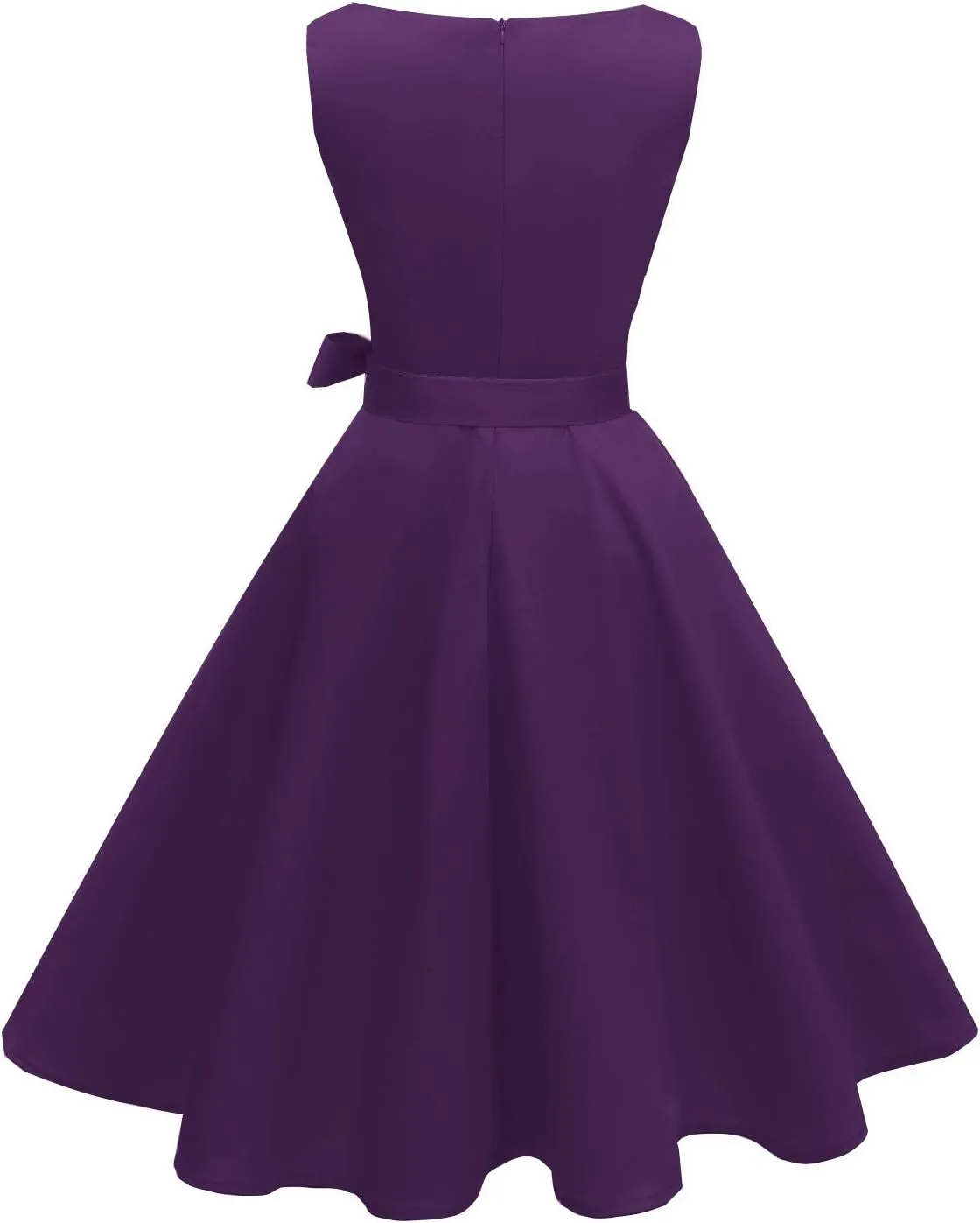 Hanpceirs Women's Boatneck Sleeveless Swing Vintage 1950s Cocktail Dress New