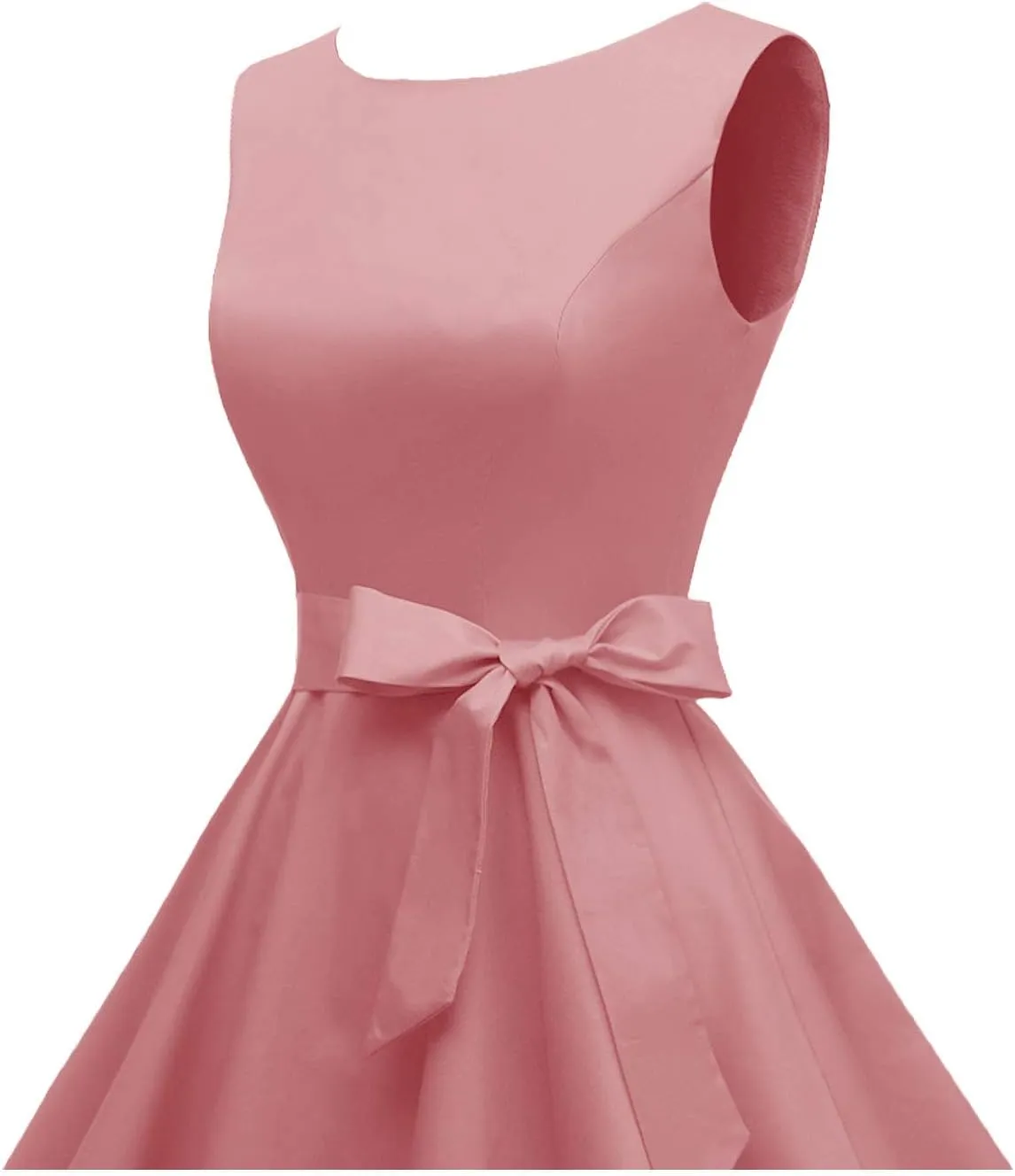 Hanpceirs Women's Boatneck Sleeveless Swing Vintage 1950s Cocktail Dress New