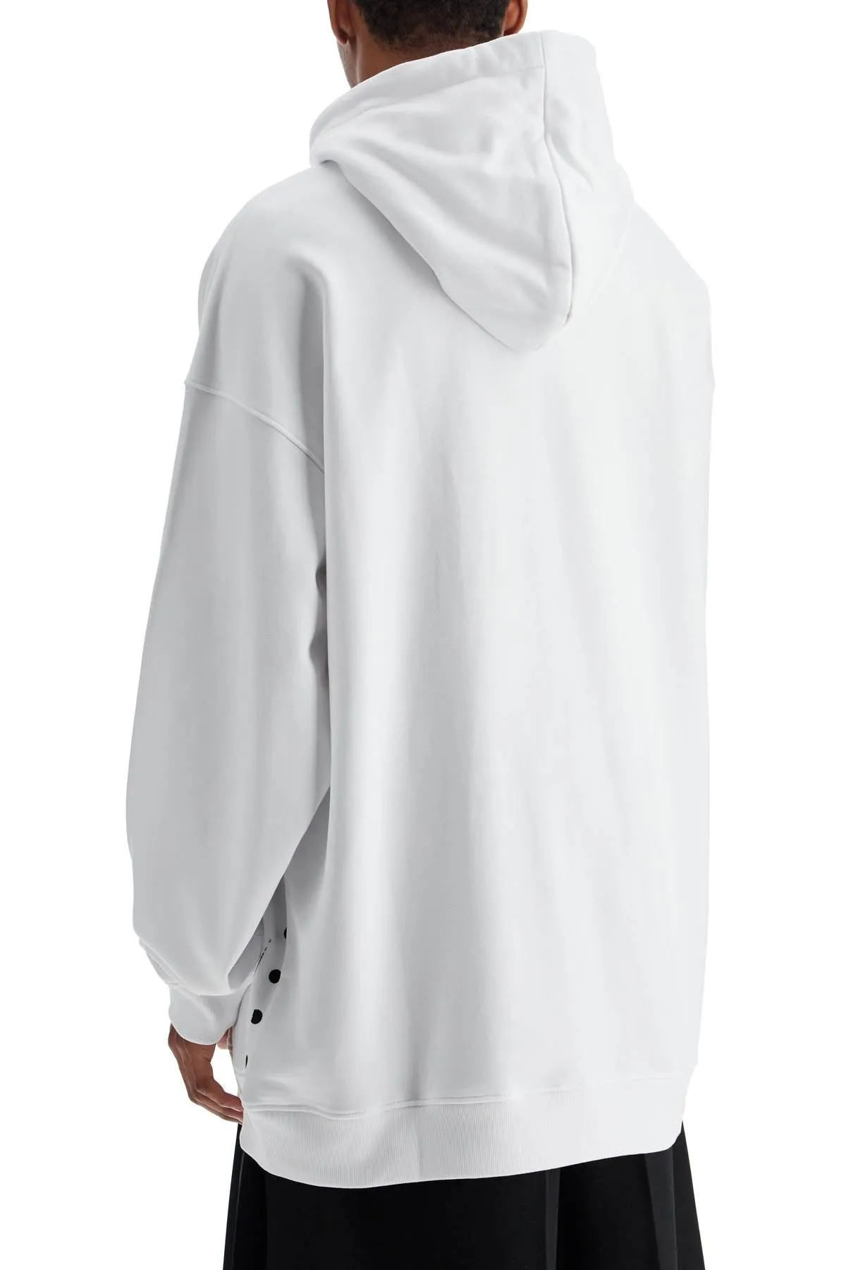 hooded sweatshirt with letter A1707 0228 MULTI WHITE