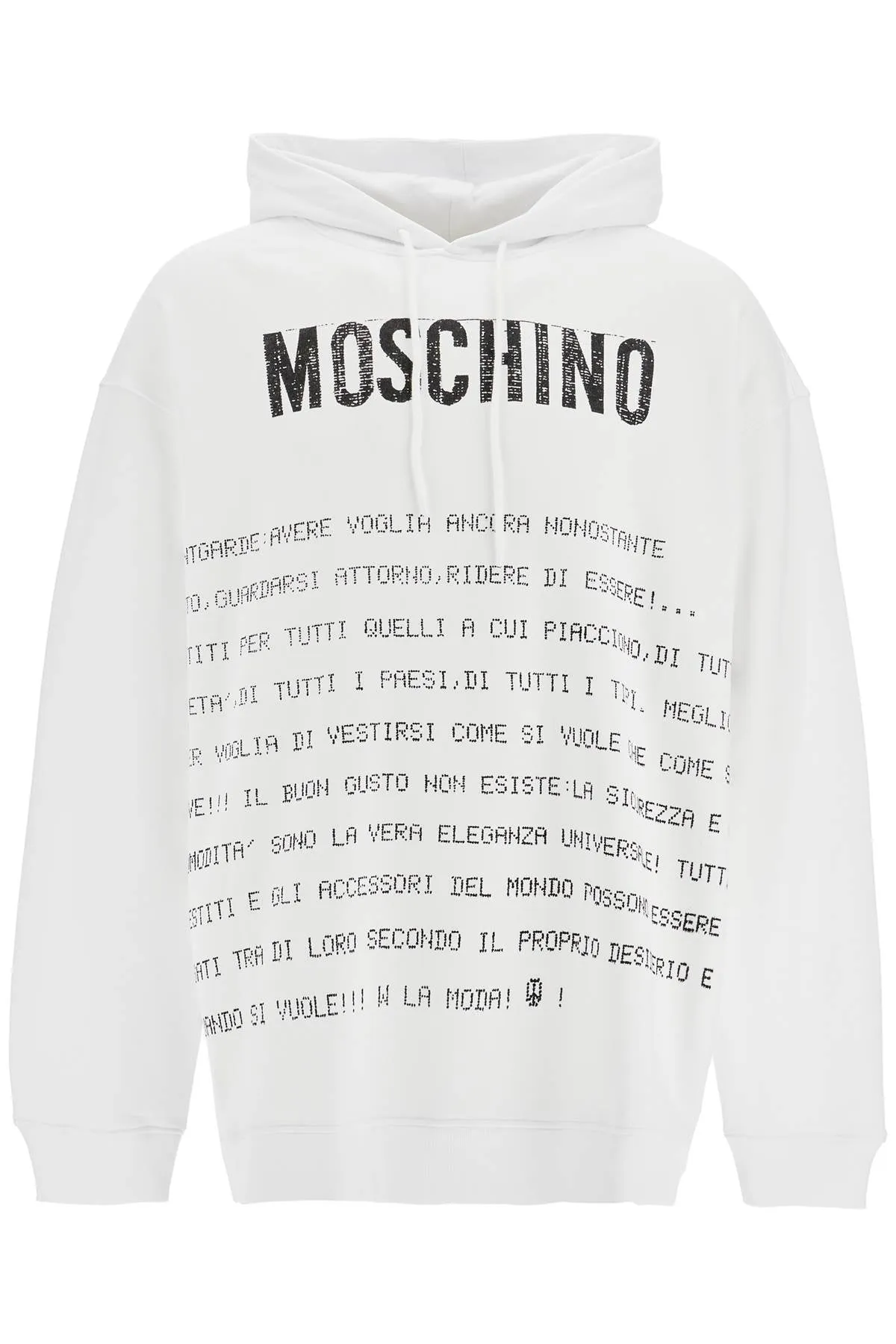 hooded sweatshirt with letter A1707 0228 MULTI WHITE