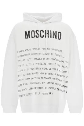 hooded sweatshirt with letter A1707 0228 MULTI WHITE