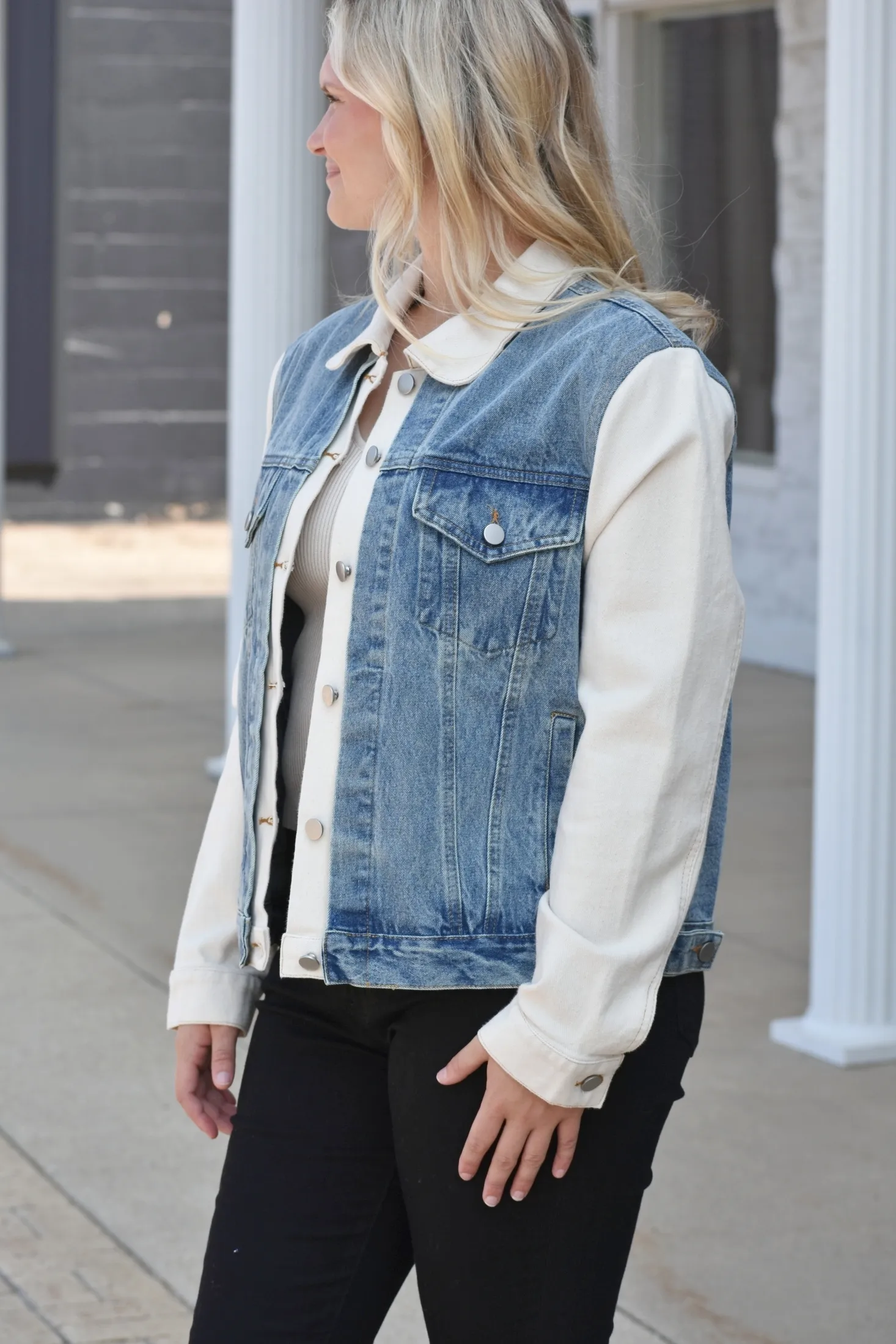 Jaxon Color Block Denim Jacket