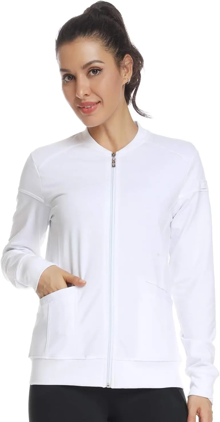 JEYONG Women's Zip Front Warm-Up Jacket