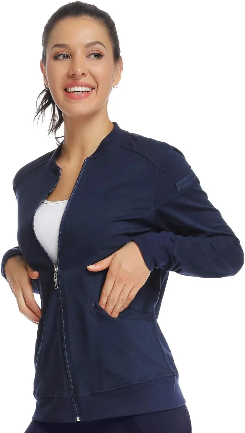 JEYONG Women's Zip Front Warm-Up Jacket