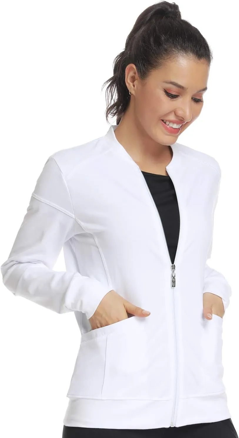 JEYONG Women's Zip Front Warm-Up Jacket