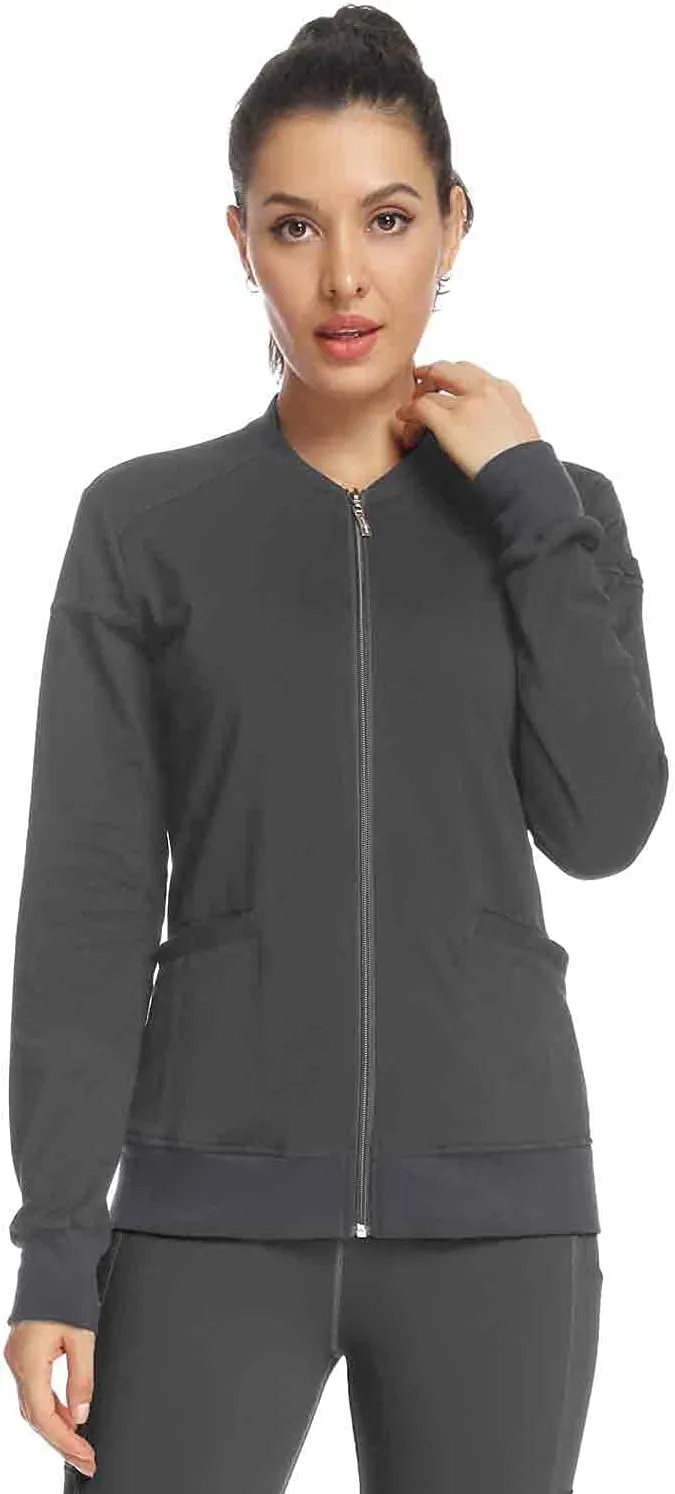 JEYONG Women's Zip Front Warm-Up Jacket