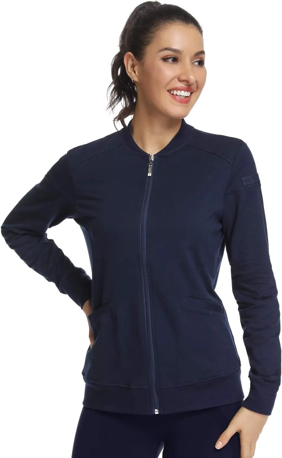 JEYONG Women's Zip Front Warm-Up Jacket