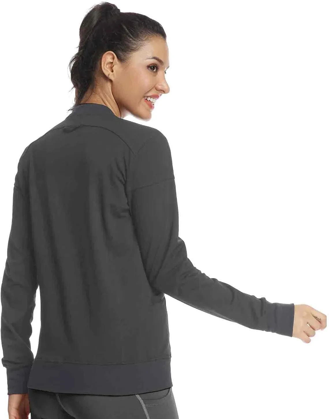 JEYONG Women's Zip Front Warm-Up Jacket