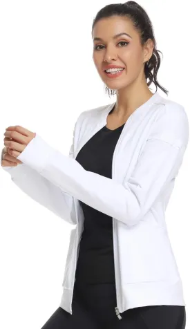 JEYONG Women's Zip Front Warm-Up Jacket