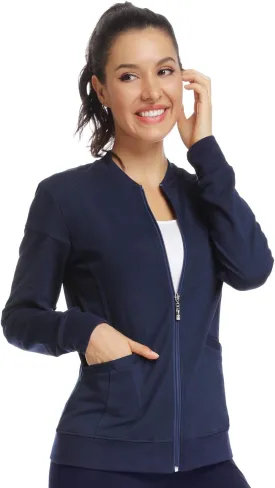 JEYONG Women's Zip Front Warm-Up Jacket
