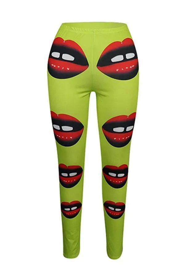 Lips Printed Pants