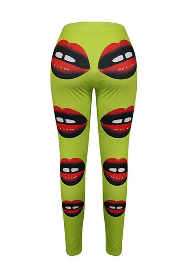 Lips Printed Pants