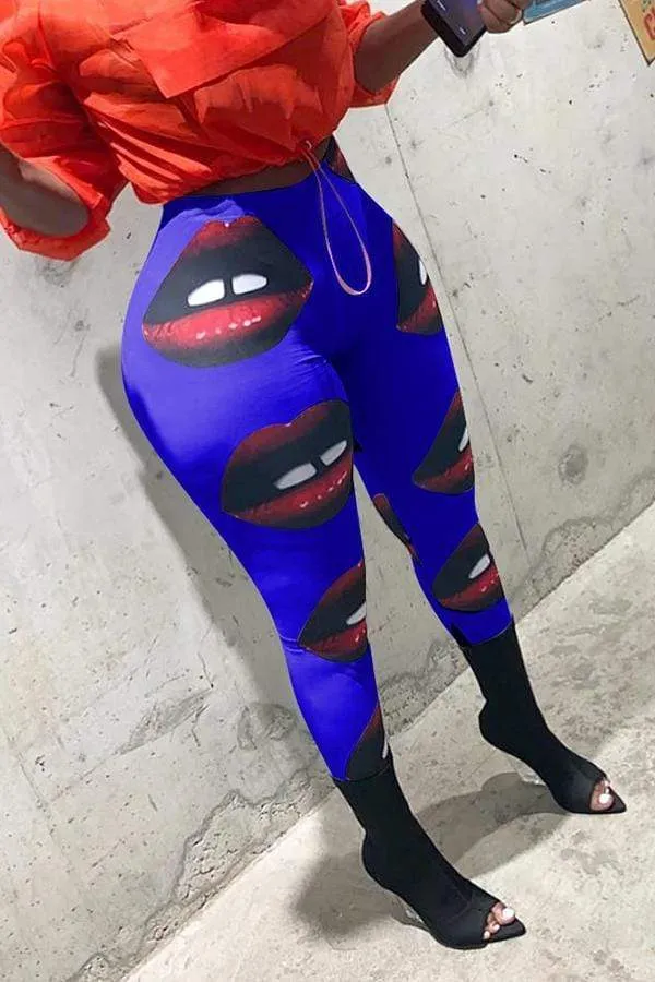 Lips Printed Pants