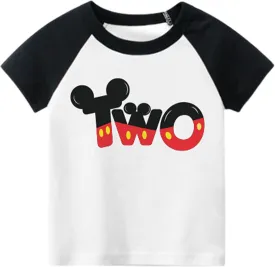 Luke and Lulu 2nd Birthday Shirt Boy - Mouse Themed Short Sleeve Birthday Boy Shirt 2 - Premium 2nd Outfit - Two