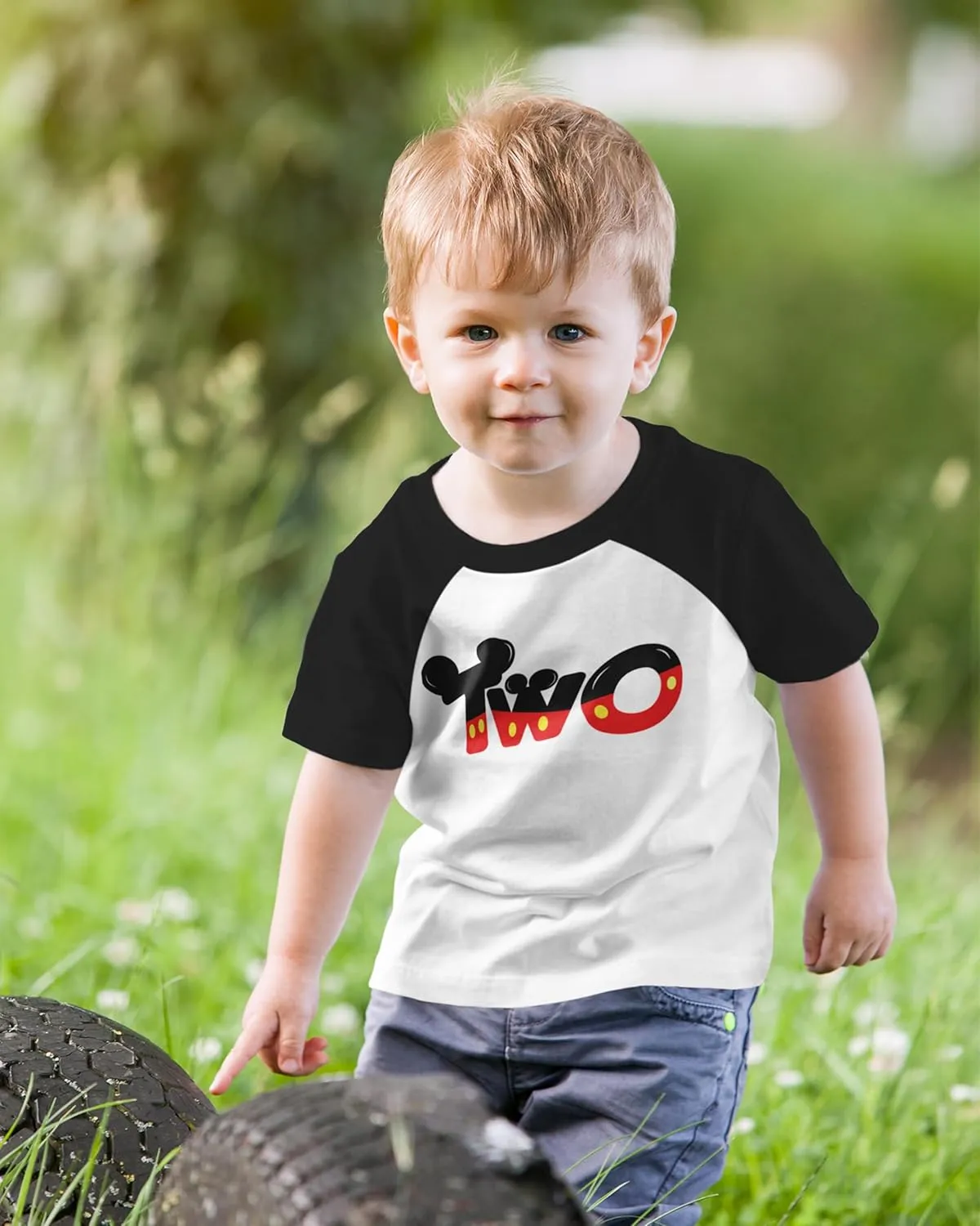 Luke and Lulu 2nd Birthday Shirt Boy - Mouse Themed Short Sleeve Birthday Boy Shirt 2 - Premium 2nd Outfit - Two