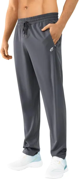 Mens Lightweight Joggers Stretch Tapered Joggers with Zipper Pockets Athletic Pants for Workout, Jogging, Running