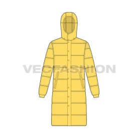Mens Puffer Long Coat