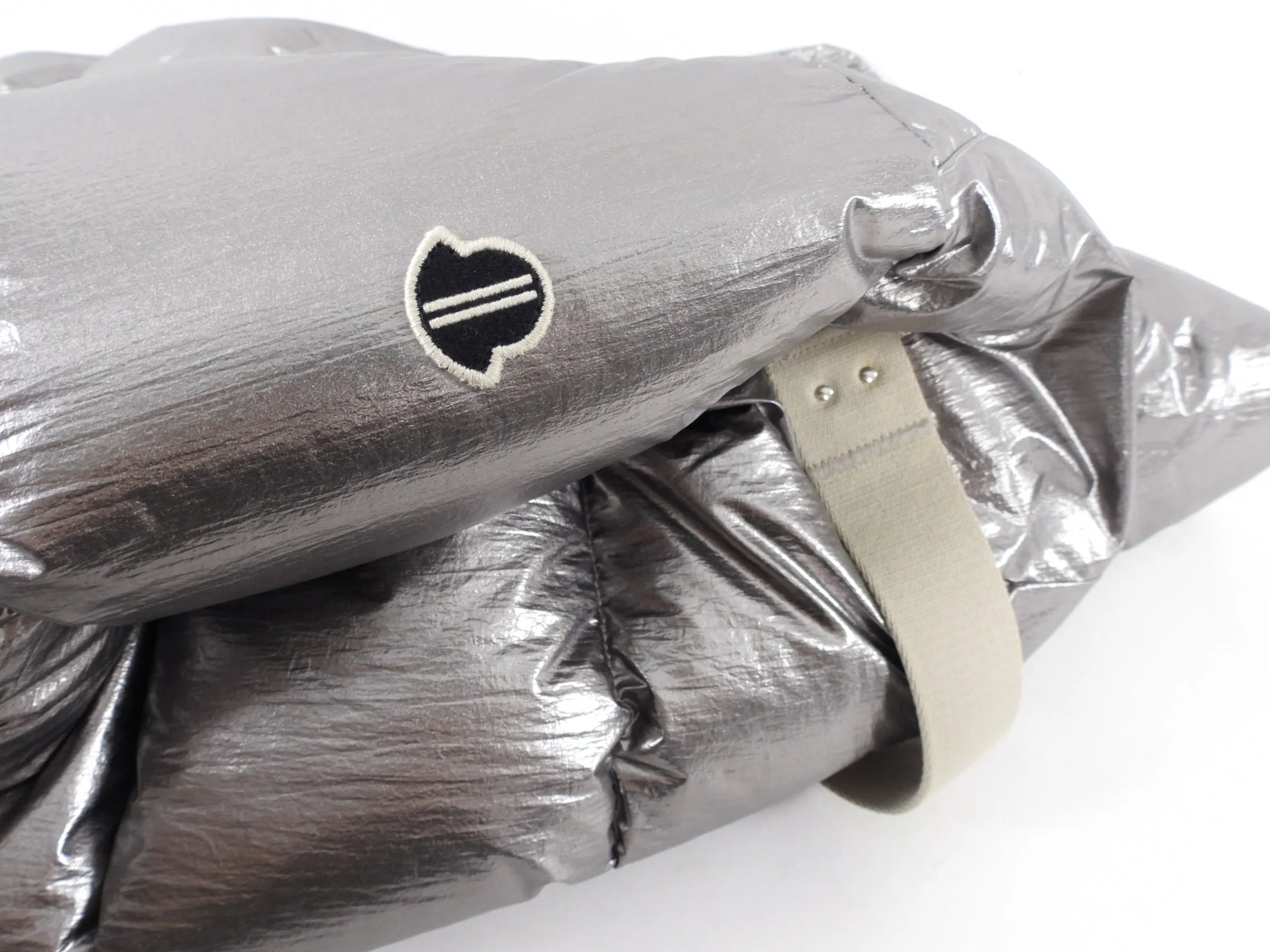 Moncler x Rick Owens Cyclopic Silver Down Puffer Coat - USA M