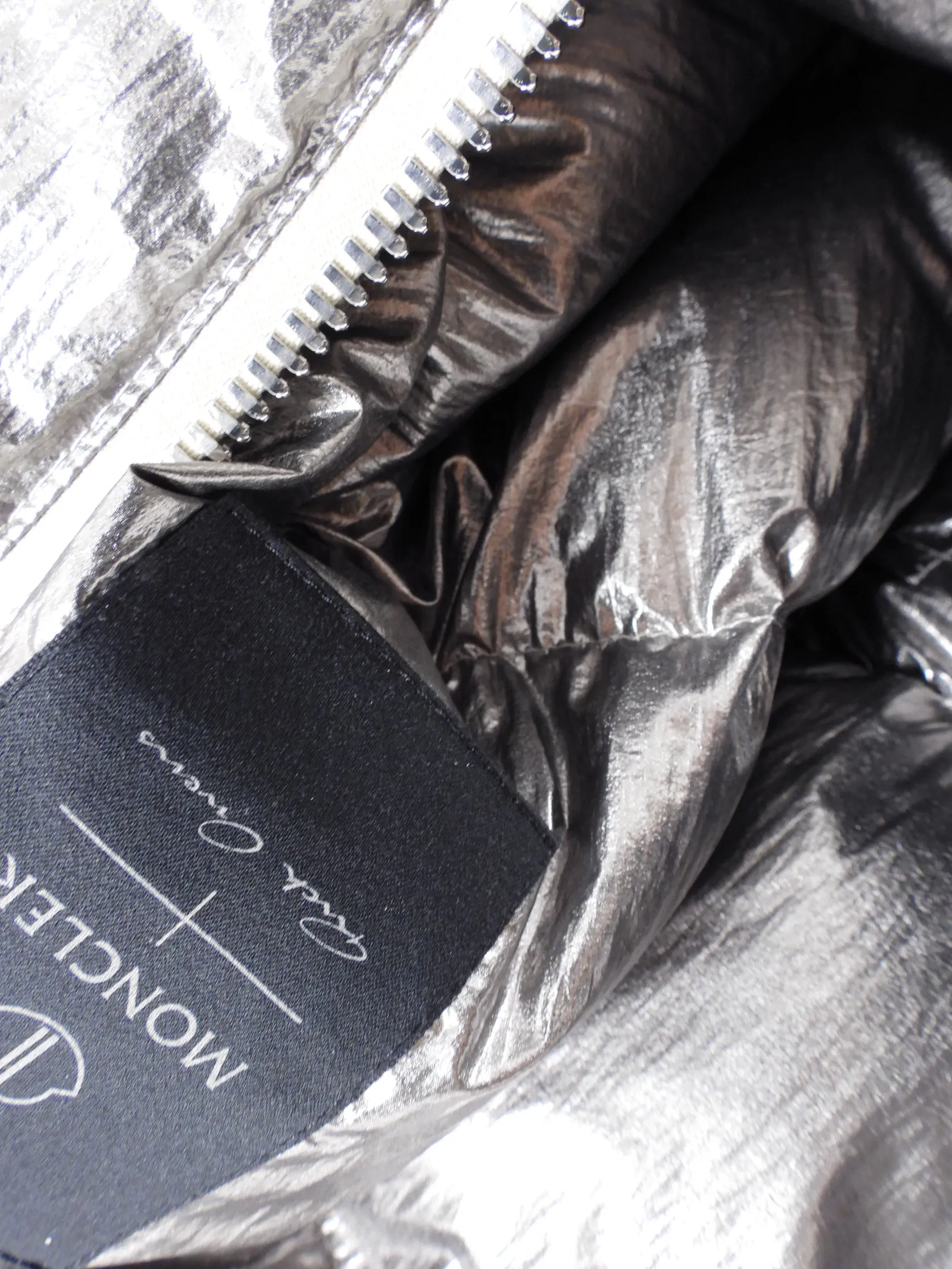 Moncler x Rick Owens Cyclopic Silver Down Puffer Coat - USA M
