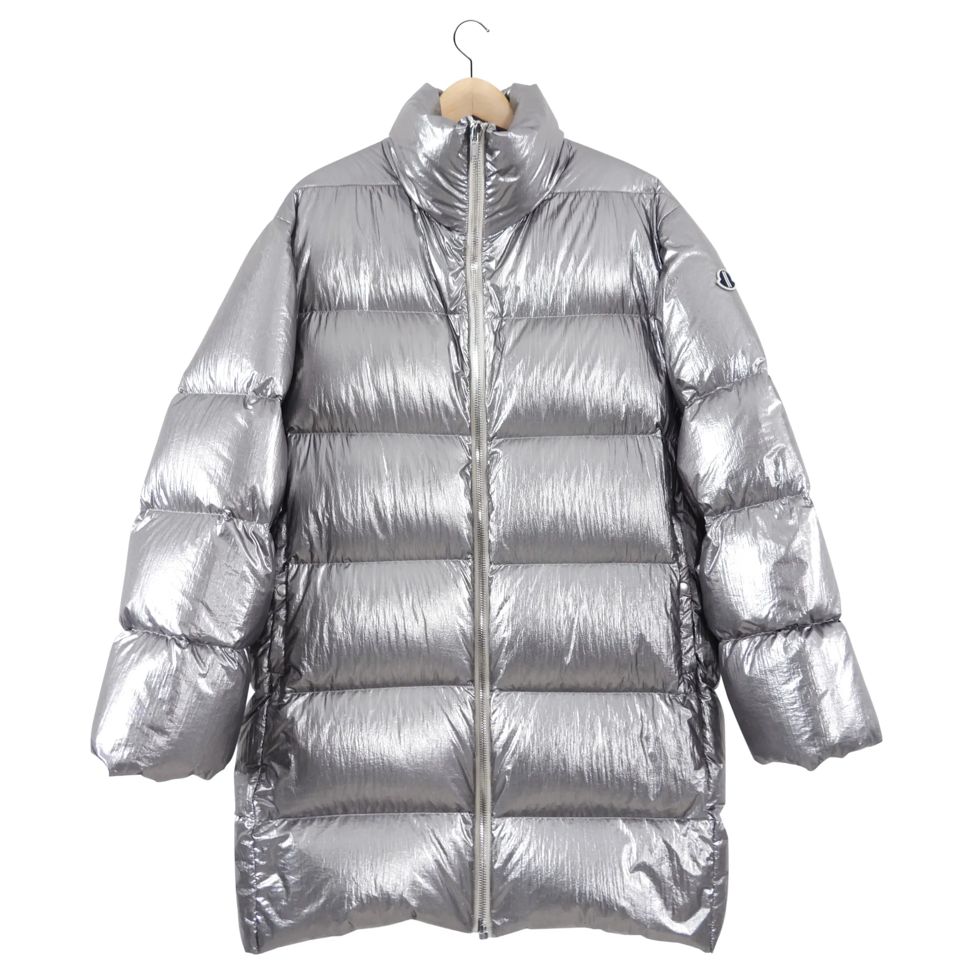 Moncler x Rick Owens Cyclopic Silver Down Puffer Coat - USA M