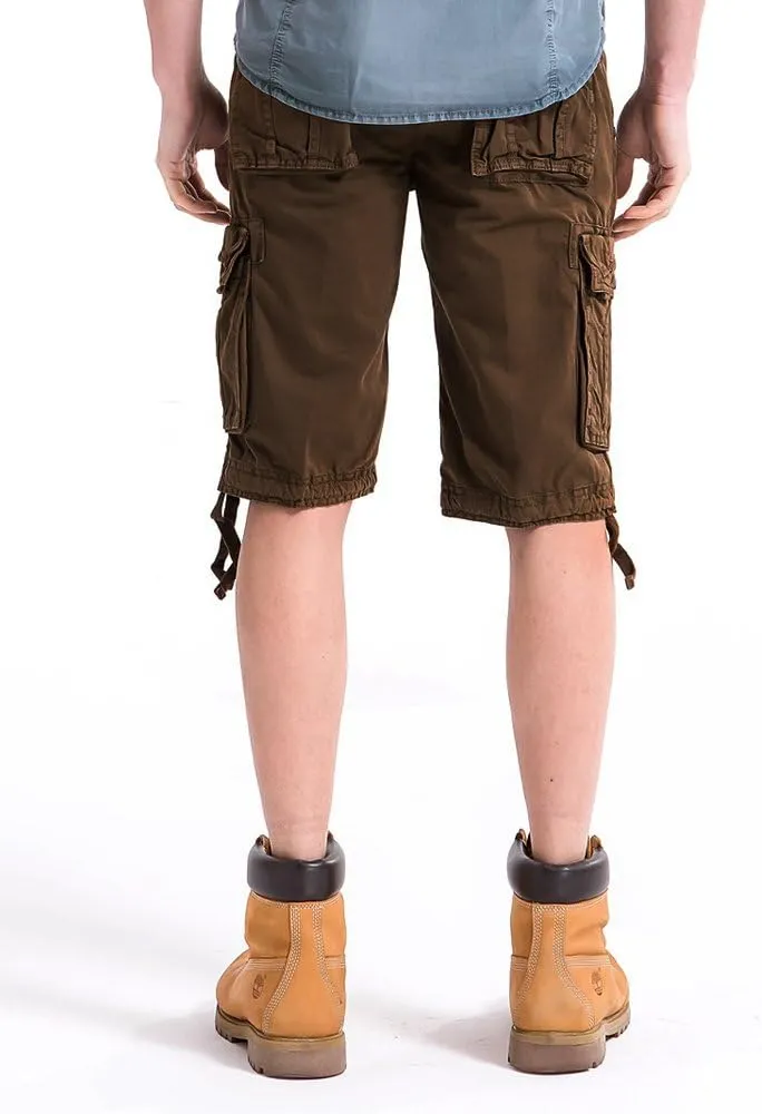 OCHENTA Men's Leisure Multi Pockets Cargo Shorts