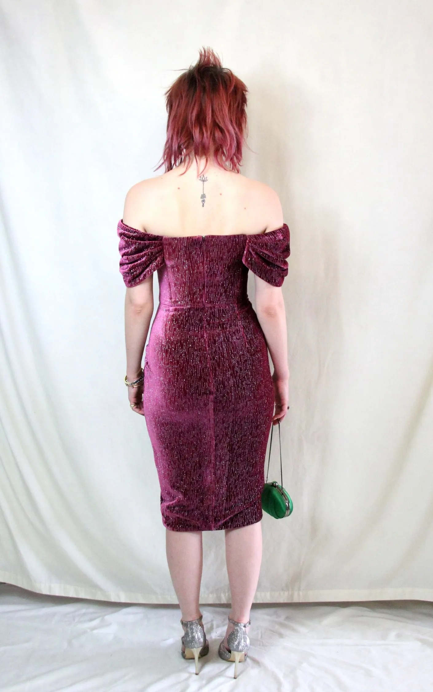 Pink Velvet Cocktail Dress