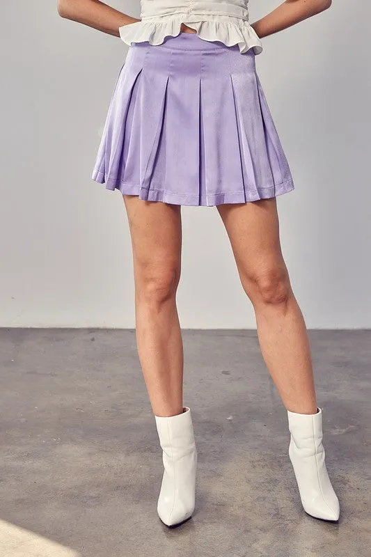 Pleated mini skirt