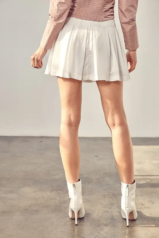 Pleated mini skirt